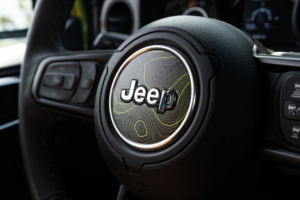 Topographic Steering Wheel Overlays - 2018+ Wrangler JL / Gladiator JT