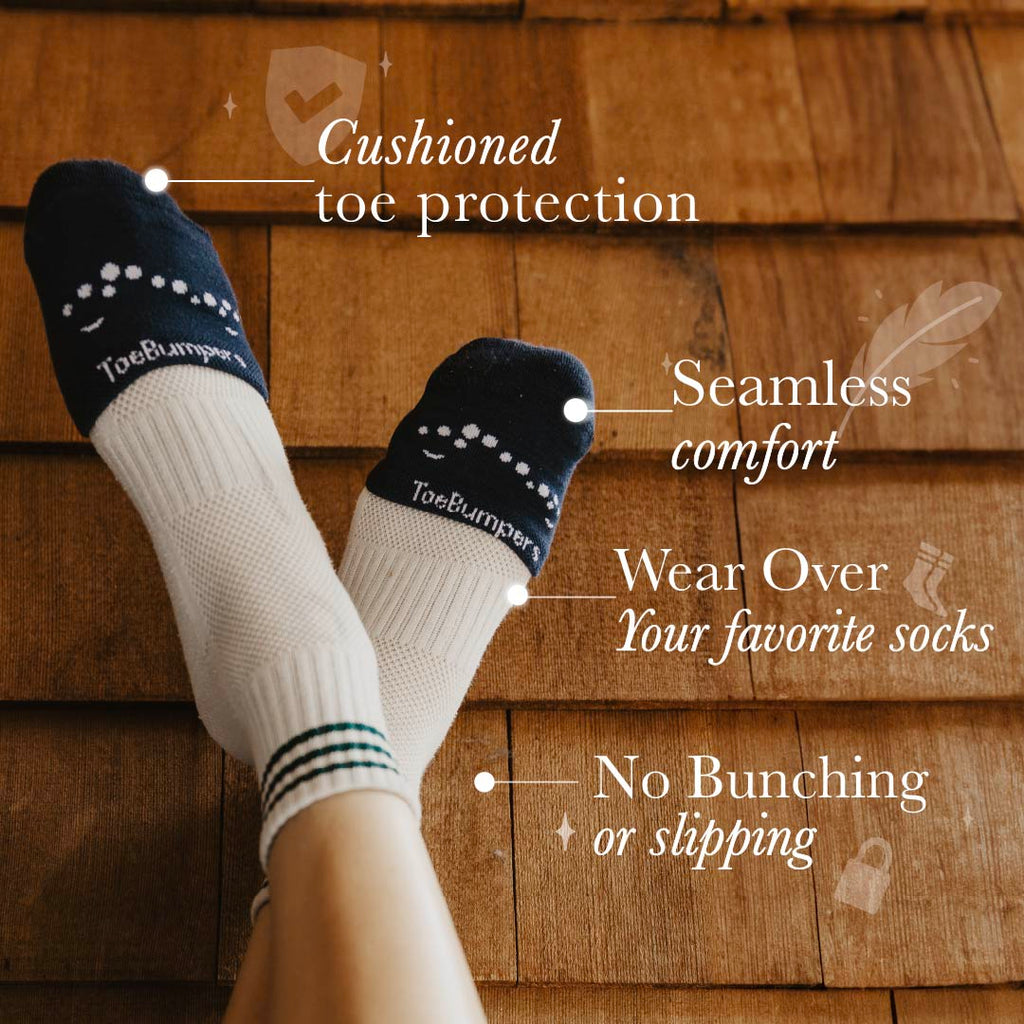 Women's Toe Protection Socks for Runners, Skiers, and Court Sports (4-Pack)