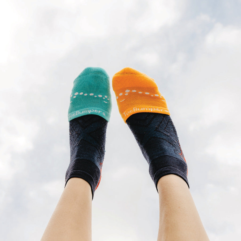 Women's Toe Protection Socks for Runners, Skiers, and Court Sports (4-Pack)