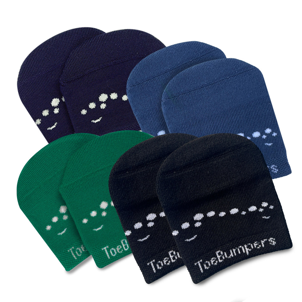 Women's Toe Protection Socks for Runners, Skiers, and Court Sports (4-Pack)