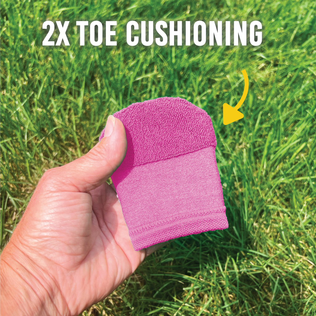 Women's Toe Protection Socks for Runners, Skiers, and Court Sports (4-Pack)