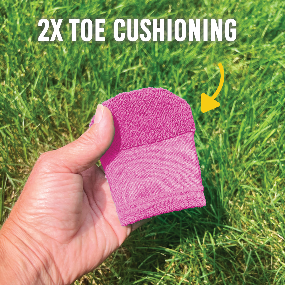 Women's Toe Protection Socks for Runners, Skiers, and Court Sports (4-Pack)