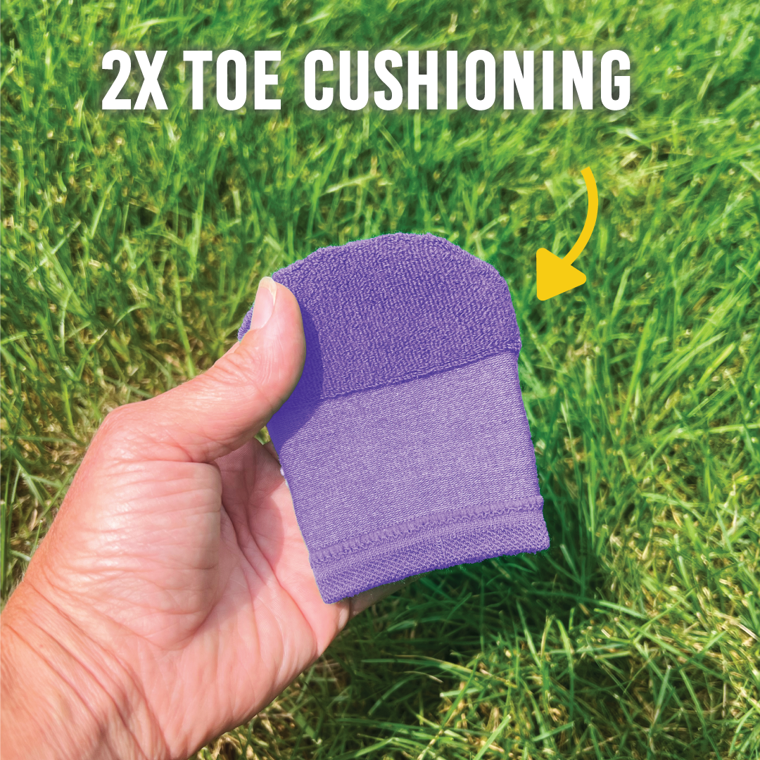 Women's Toe Protection Socks for Runners, Skiers, and Court Sports (4-Pack)