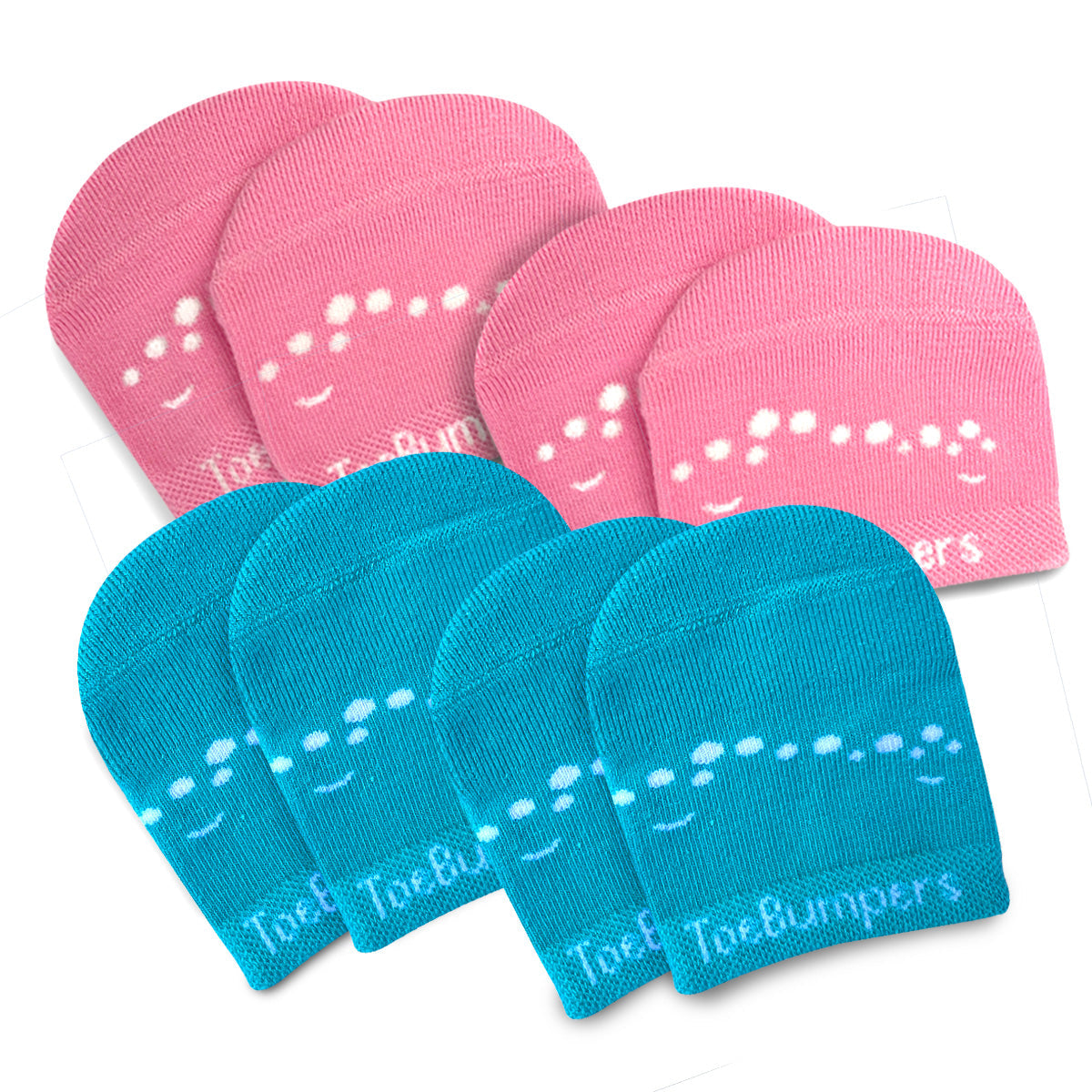 Women's Toe Protection Socks for Runners, Skiers, and Court Sports (4-Pack)