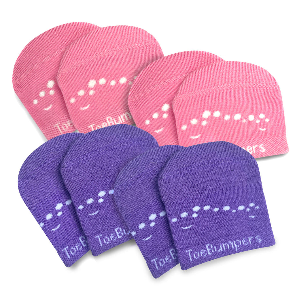 Women's Toe Protection Socks for Runners, Skiers, and Court Sports (4-Pack)